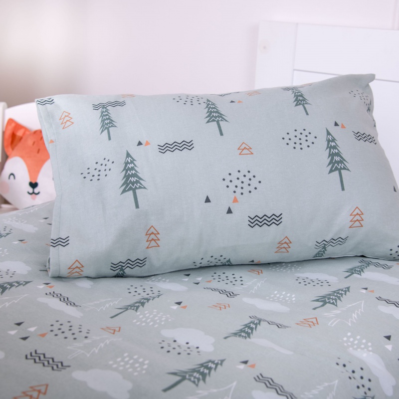 Detské flanelové obliečky babybest® Nordic Forest 100×135 – hrejivé a jemné ✓