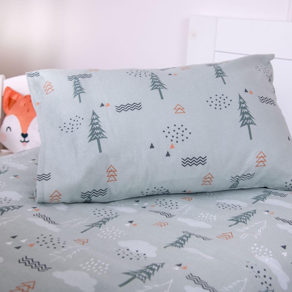 Detské flanelové obliečky babybest® Nordic Forest 100×135 – hrejivé a jemné ✓