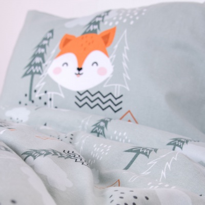 Detské flanelové obliečky babybest® Nordic Forest 100×135 – hrejivé a jemné ✓