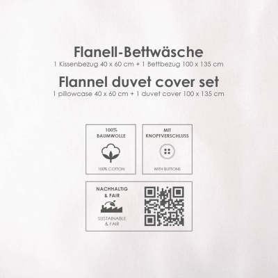 Detské flanelové obliečky babybest® Nordic Forest 100×135 – hrejivé a jemné ✓