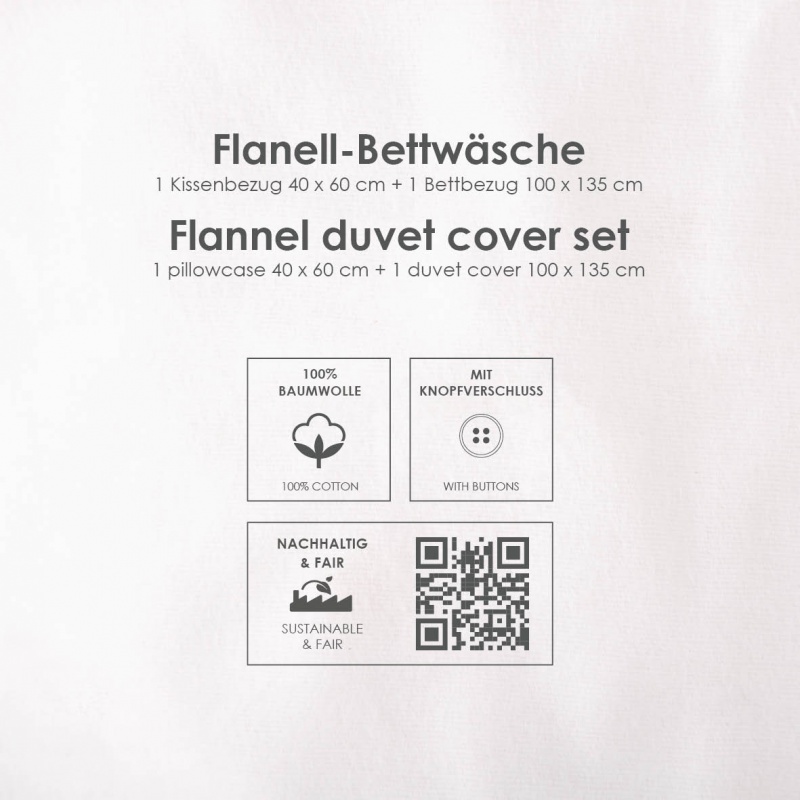 Detské flanelové obliečky babybest® Nordic Forest 100×135 – hrejivé a jemné ✓