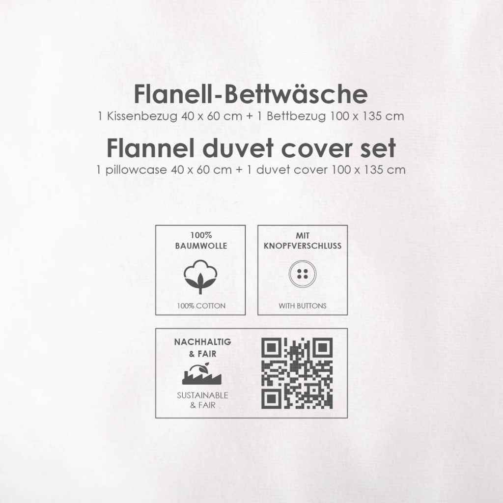 Detské flanelové obliečky babybest® Nordic Forest 100×135 – hrejivé a jemné ✓