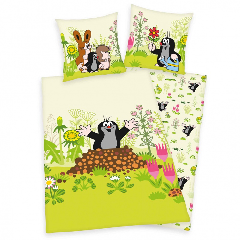 Bavlnené obliečky Krtko 135×200 cm + 80×80 – kvalitná OEKO-TEX posteľná bielizeň