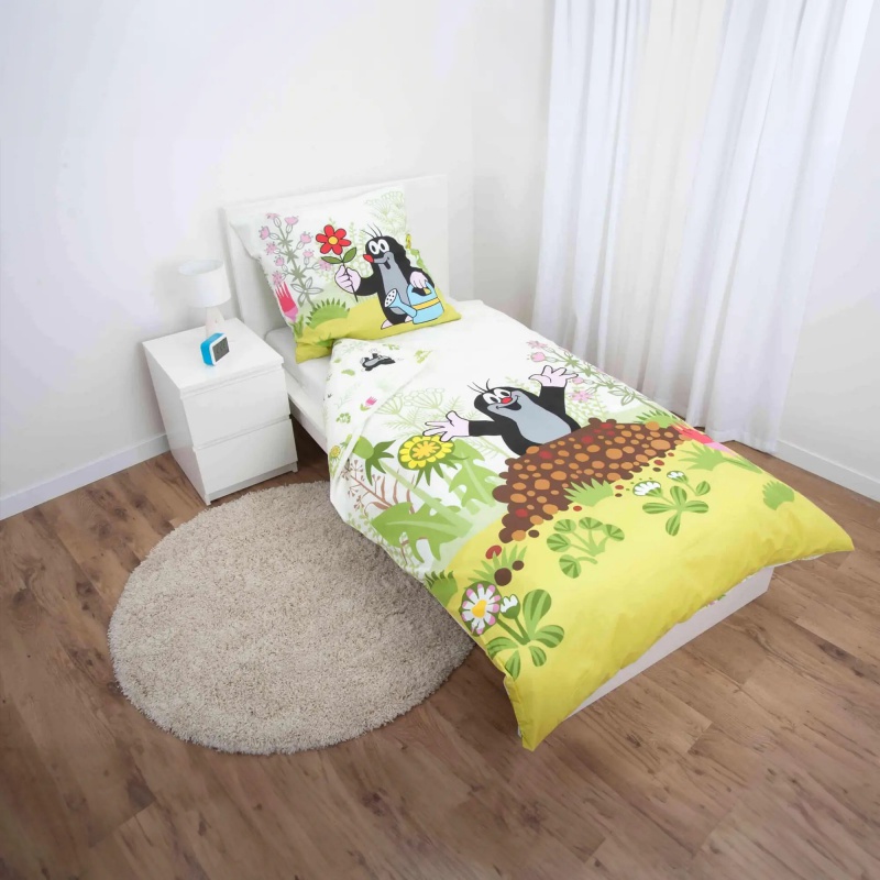 Bavlnené obliečky Krtko 135×200 cm + 80×80 – kvalitná OEKO-TEX posteľná bielizeň