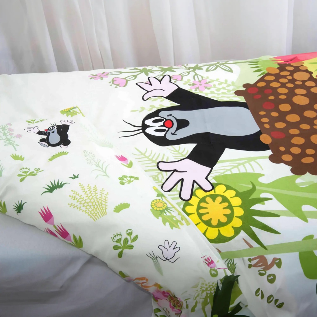 Bavlněné povlečení Krteček 135×200 cm + 80×80 – kvalitní OEKO-TEX ložní prádlo