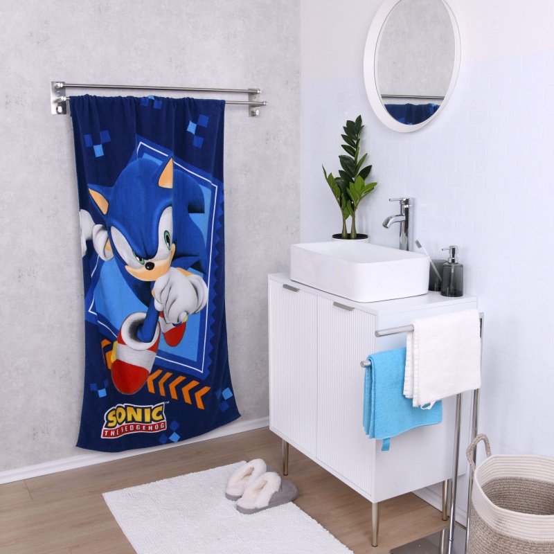 Bavlnená osuška Sonic 75×150 cm – licencované detské uteráky Herding