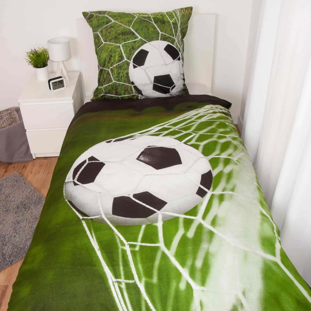 Bavlněné povlečení Herding Fotbal 140×200 + 70×90 – oboustranné, 100% bavlna