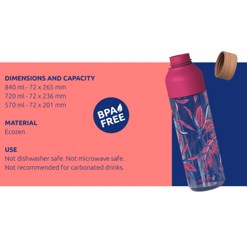 Quokka Ice, Plastová láhev Birds, 720ml, 06989