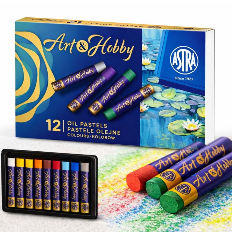 Olejové pastely Astra Art&Hobby 12 farieb | Kvalitné pastelky