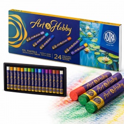 Olejové pastely Art&Hobby Astra 24 ks – sýte farby