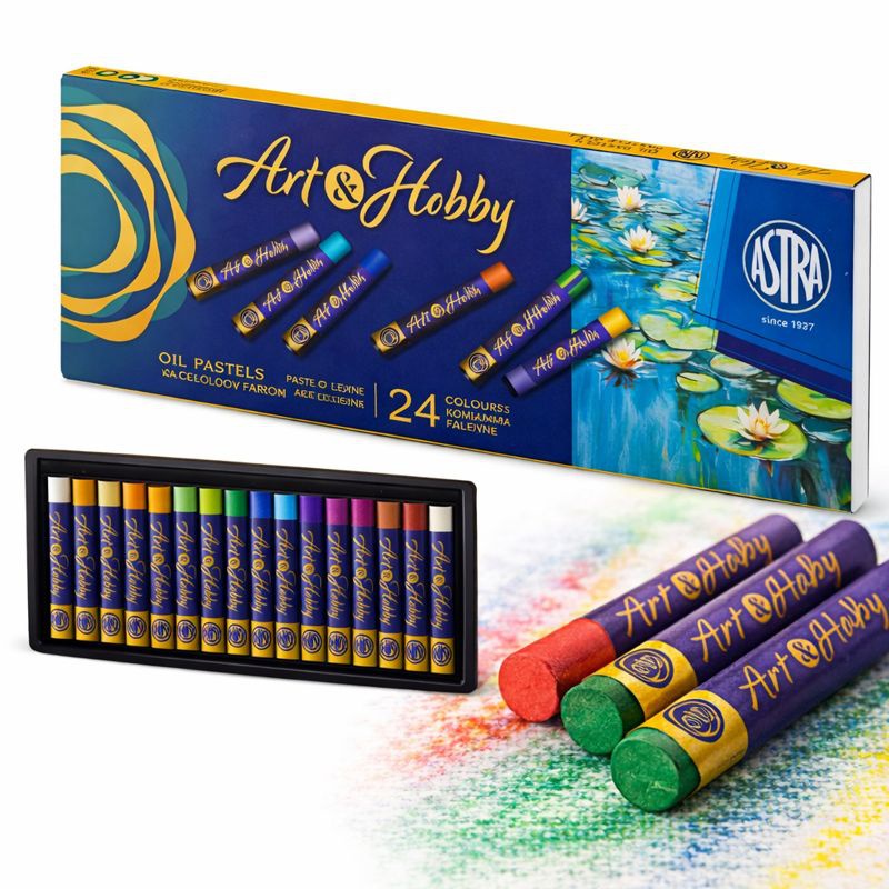 Olejové pastely Art&Hobby Astra 24 ks – syté barvy