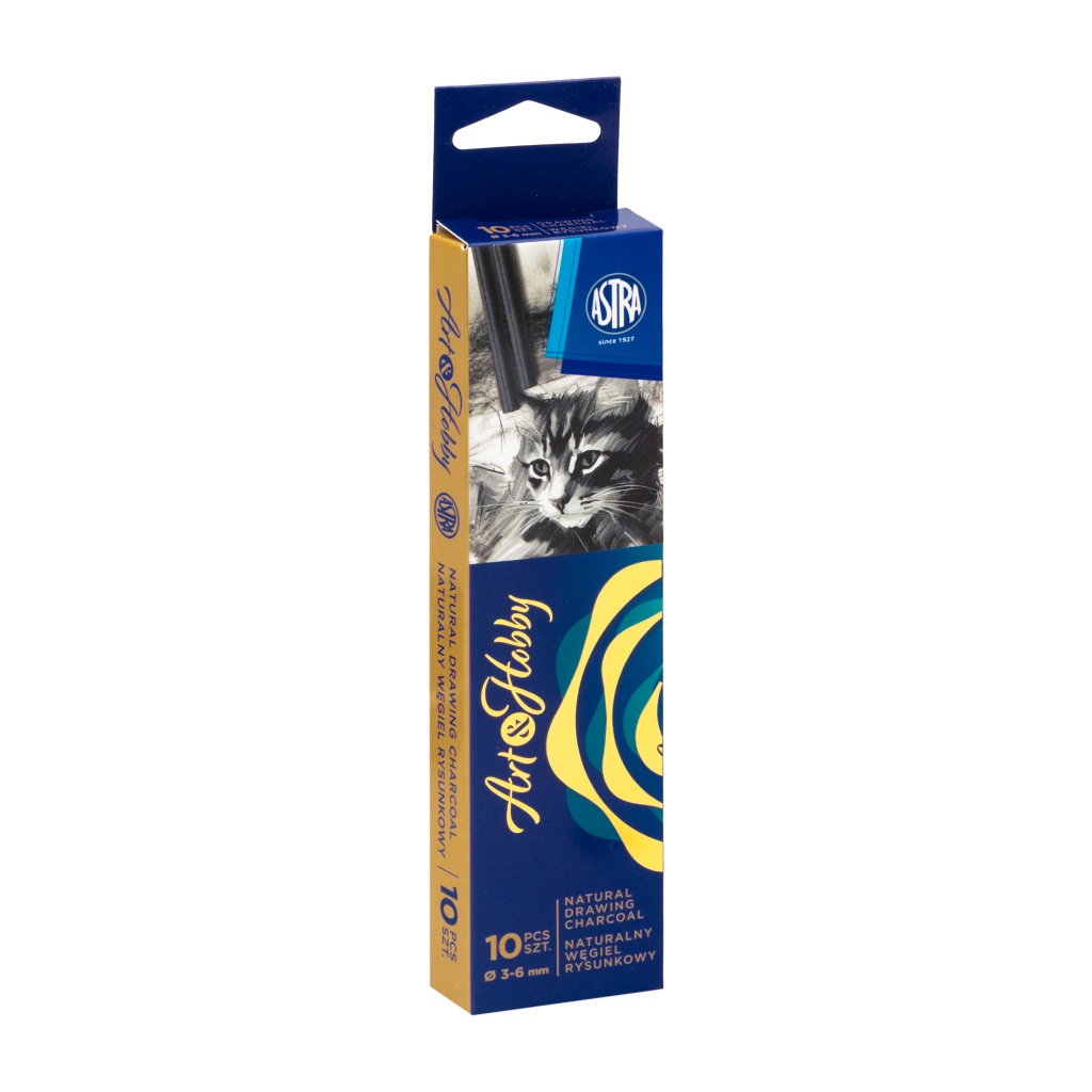 Prírodný uhlík Art&Hobby 3–6 mm | kresliarsky uhlík 10 ks