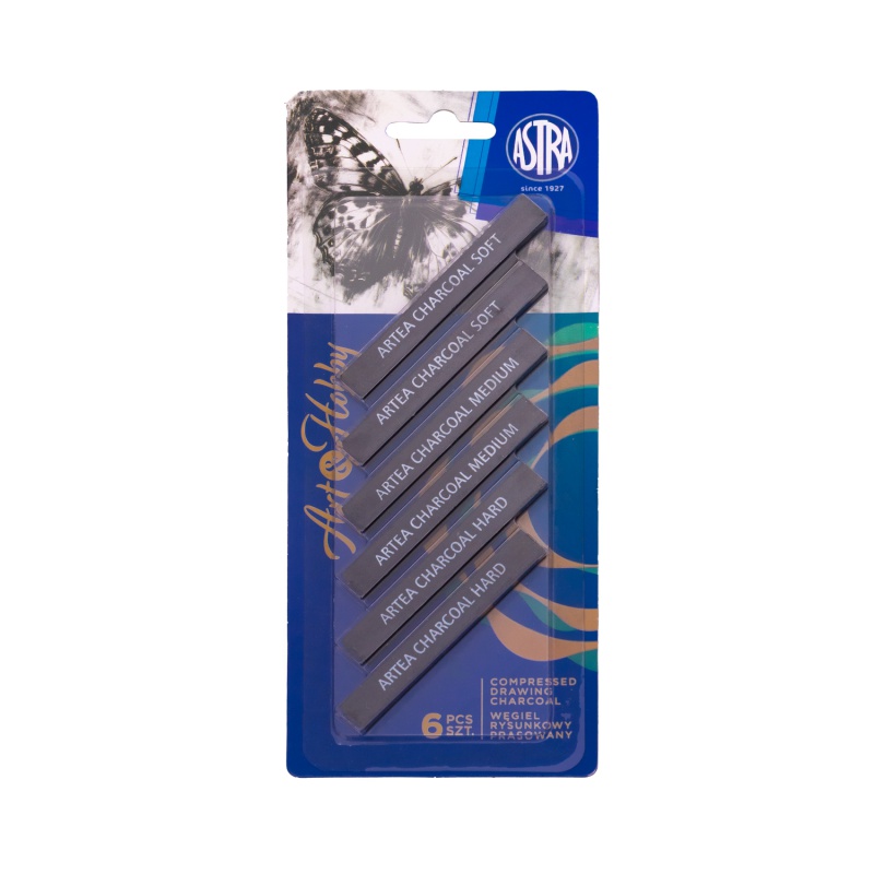 ARTEA Lisovaný uhlík/uhel 10x80mm, sada 6ks, 323115006