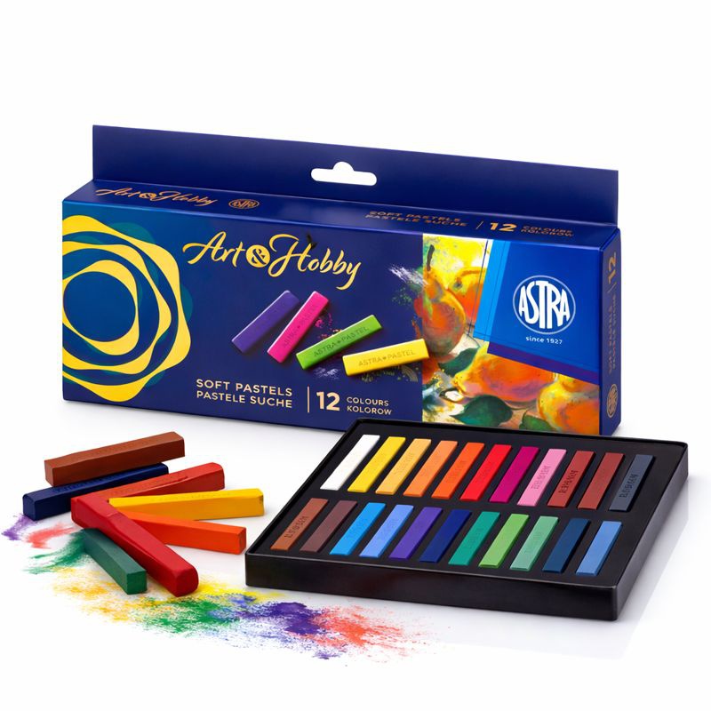 Suchý pastel Art&Hobby 12 ks – jemné umelecké pastely