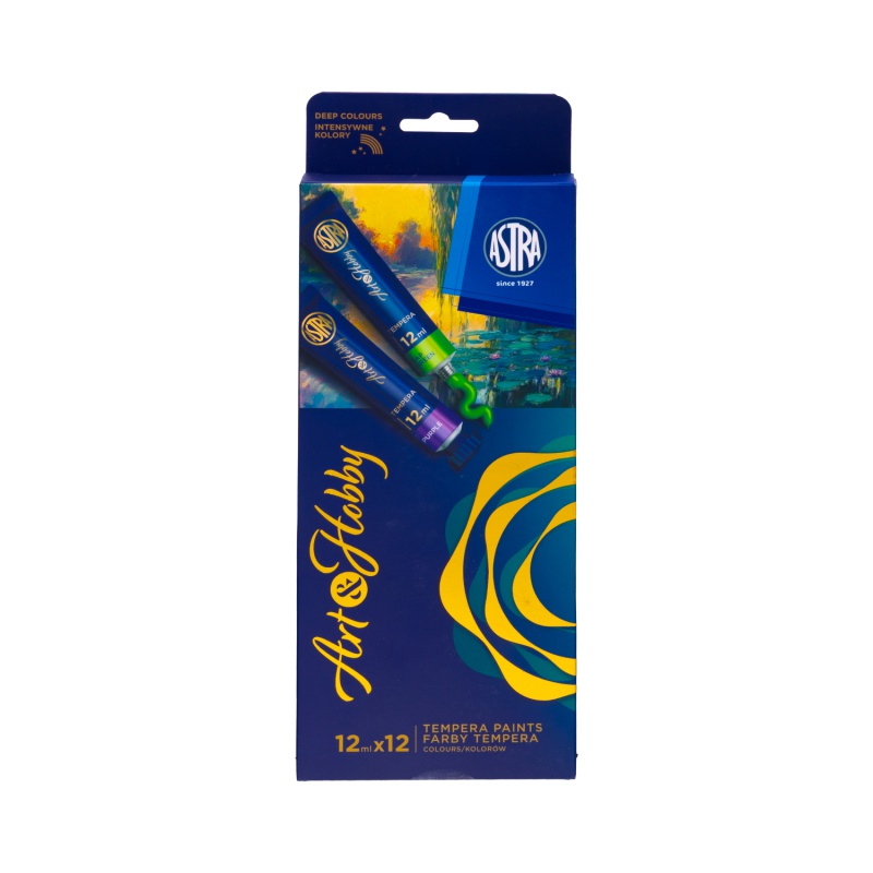 Farby tempera Art&Hobby 12×12 ml | školské temperové farby