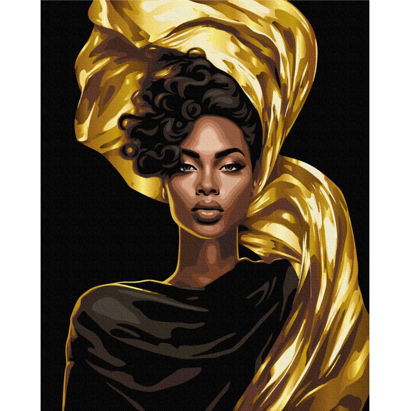 Maľovanie podľa čísel Zlatá elegancia čierne plátno Art&Hobby 40×50 cm