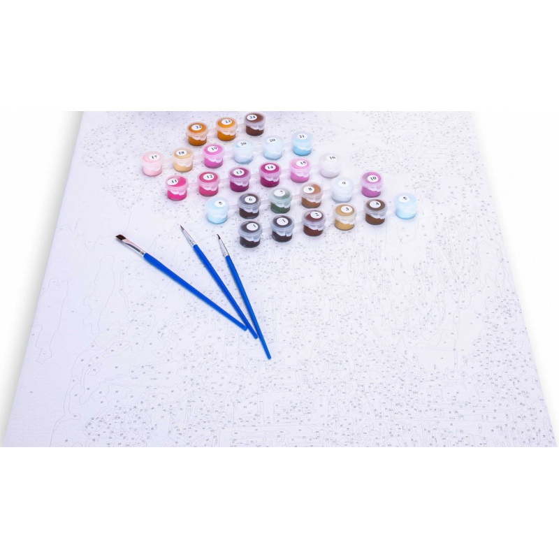 Maľovanie podľa čísel na čiernom plátne 40×50 – Kráľovná v zlate | Astra Art&Hobby