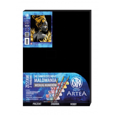 Maľovanie podľa čísel Zlatá múza čierne plátno Art&Hobby 40×50 cm