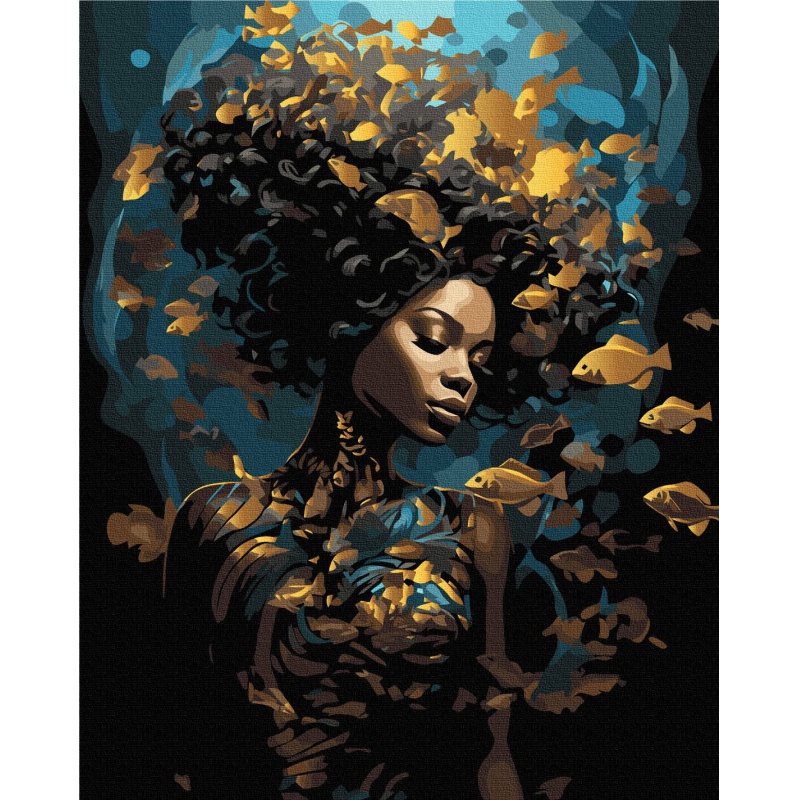 Maľovanie podľa čísel Zlatý lúč čierne plátno Art&Hobby 40×50 cm