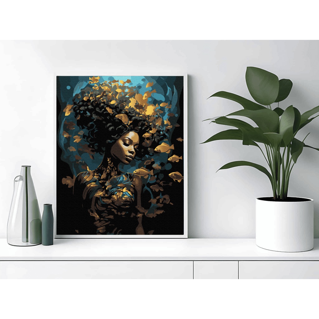 Maľovanie podľa čísel Zlatý lúč čierne plátno Art&Hobby 40×50 cm