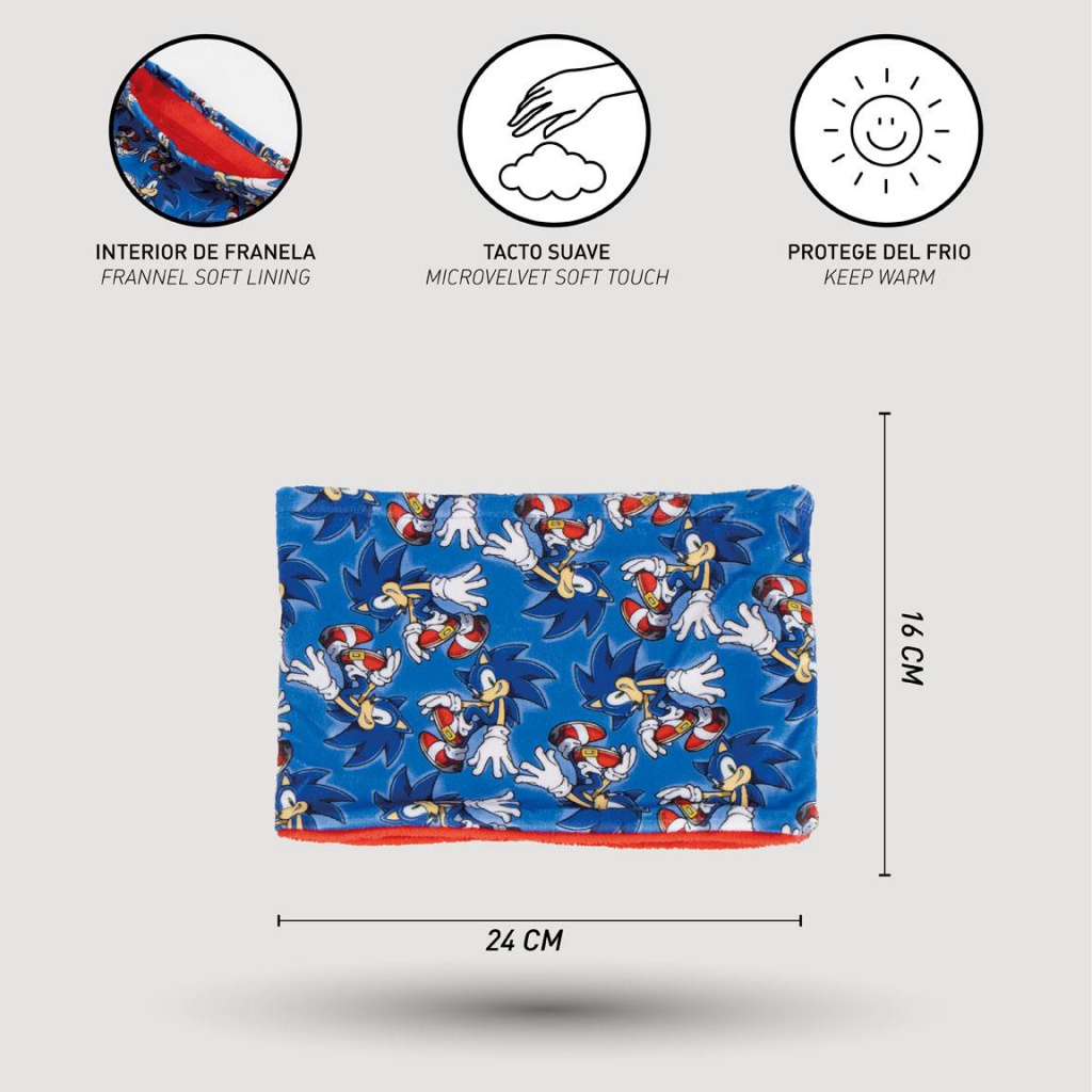 Dětský nákrčník Sonic | Hřejivý snood pro děti
