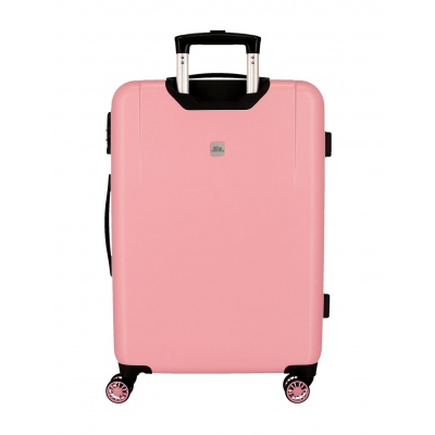 Dětský kufr Minnie Heads 55 cm | Růžový skořepinový kufr Disney