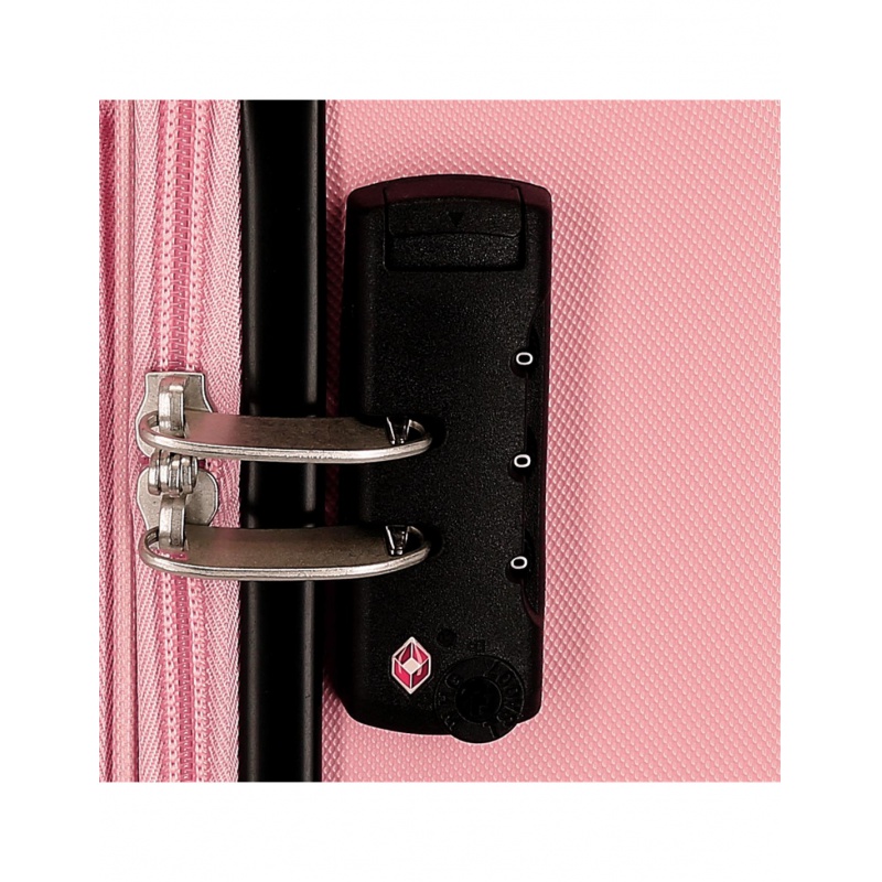 Detský kufor Minnie Heads 55 cm | Ružový škrupinový kufor Disney