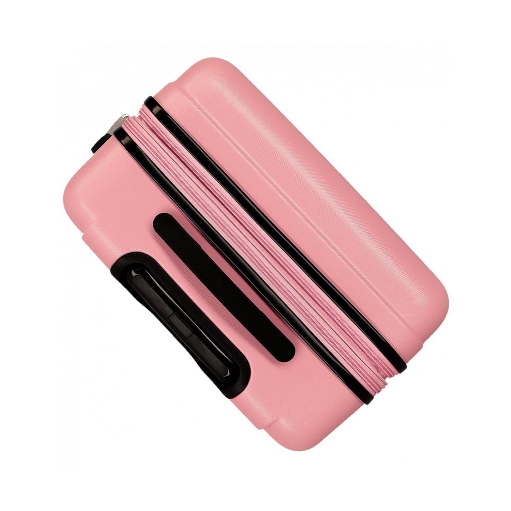 Detský kufor Minnie Heads 55 cm | Ružový škrupinový kufor Disney