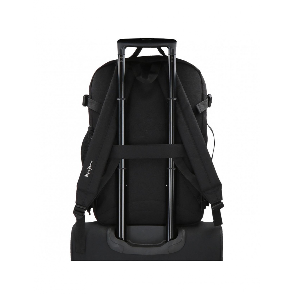 Batoh Pepe Jeans Aris Evergreen čierny | Dvojkomorový cestovný batoh