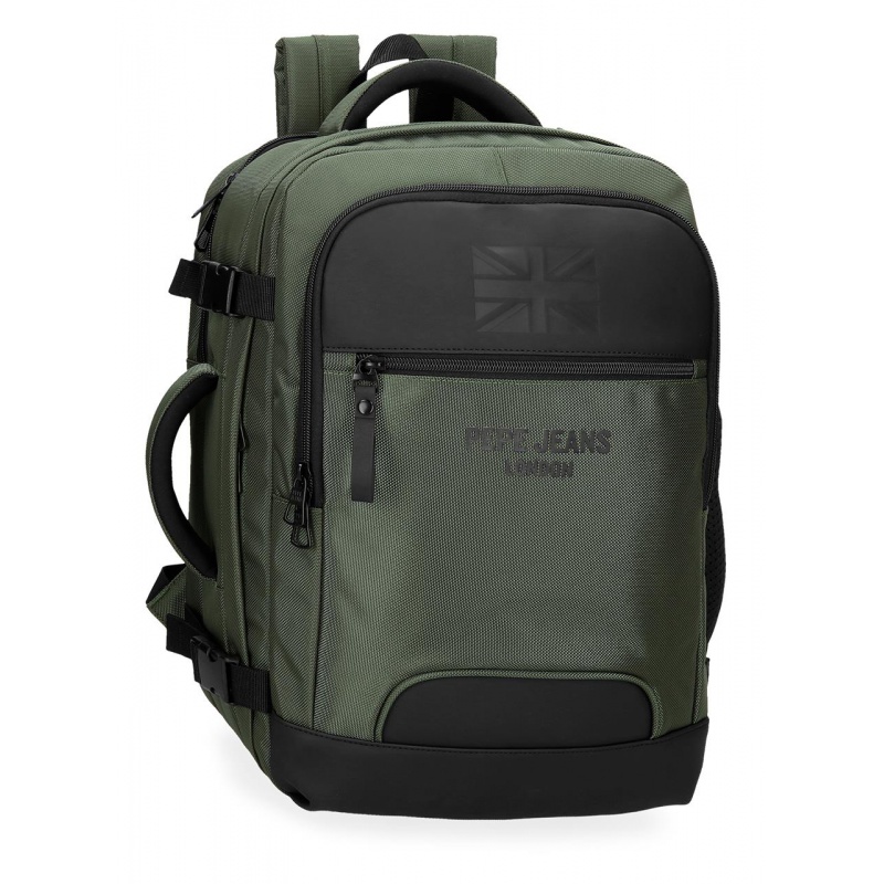 Cestovný batoh Pepe Jeans Bromley khaki | Kabínový batoh 17 l