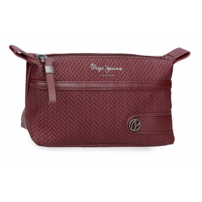 Stylový ženský neseser Pepe Jeans v elegantní bordó barvě je ideální pro každodenní používání i cestování. Díky kompaktní
