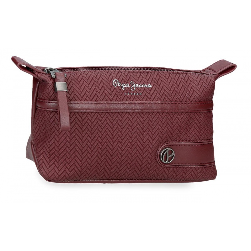 Stylový ženský neseser Pepe Jeans v elegantní bordó barvě je ideální pro každodenní používání i cestování. Díky kompaktní