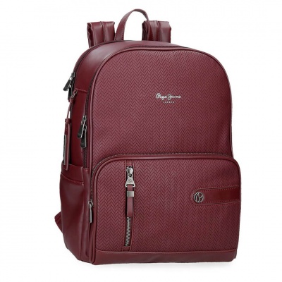 Elegantní batoh Pepe Jeans Sprig v bordó barvě je ideální pro každodenní nošení do práce, školy i na cestování. Nabízí bezp