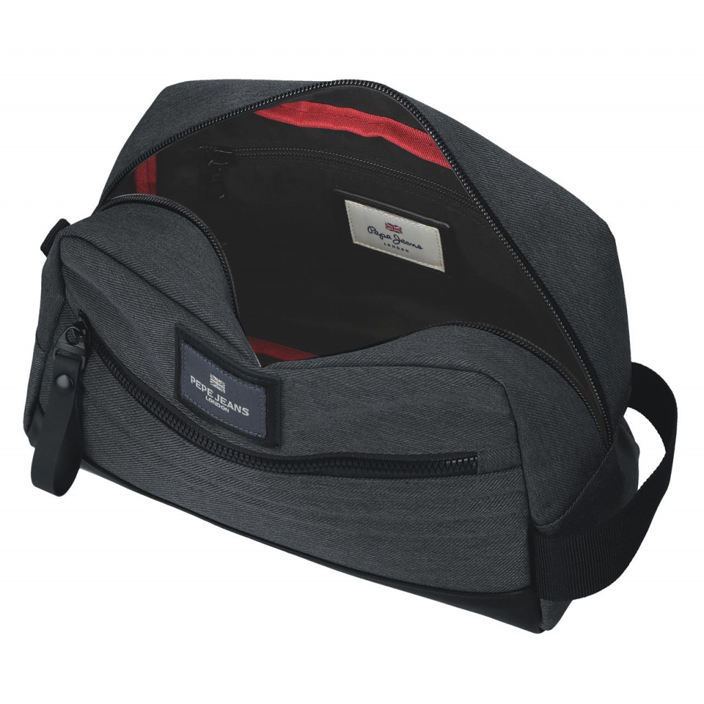 Toaletná taška Pepe Jeans Whitton čierna | Cestovný neseser