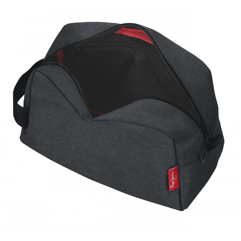 Toaletná taška Pepe Jeans Whitton čierna | Cestovný neseser