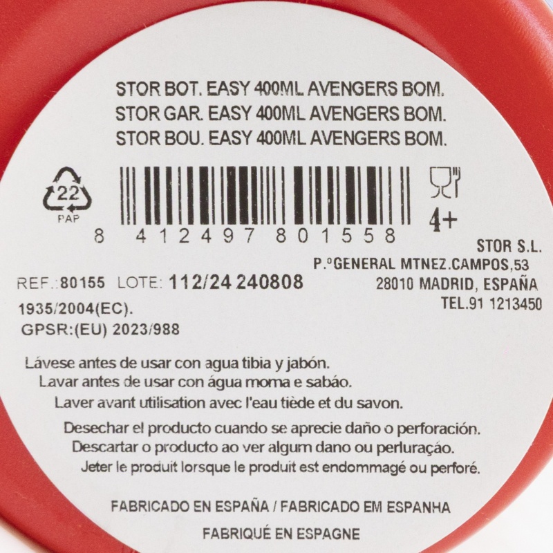 Detská športová fľaša Avengers Bombers Easy Hold 380 ml