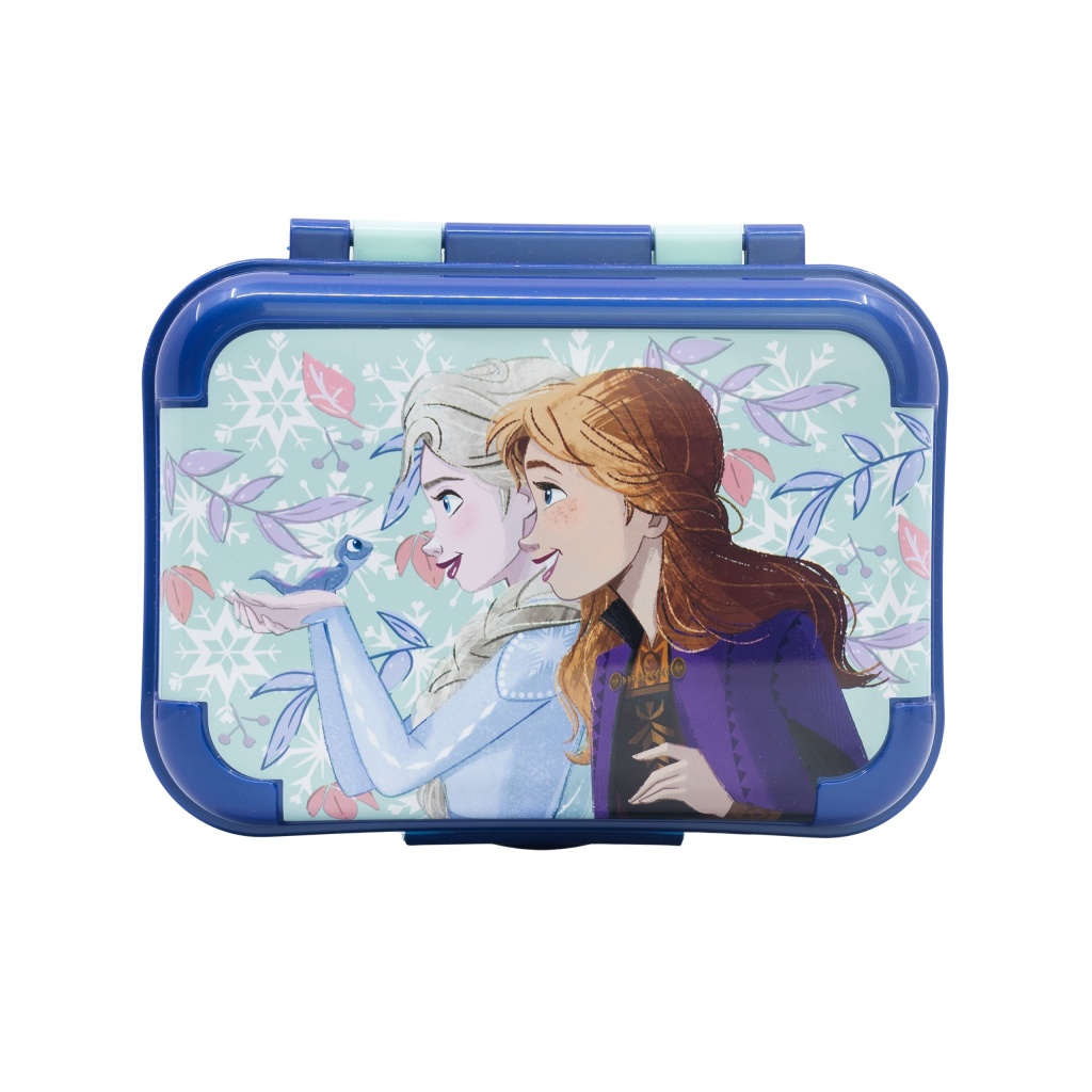 Plastový desiatový box Frozen Snowy Tale s klipovým uzáverom