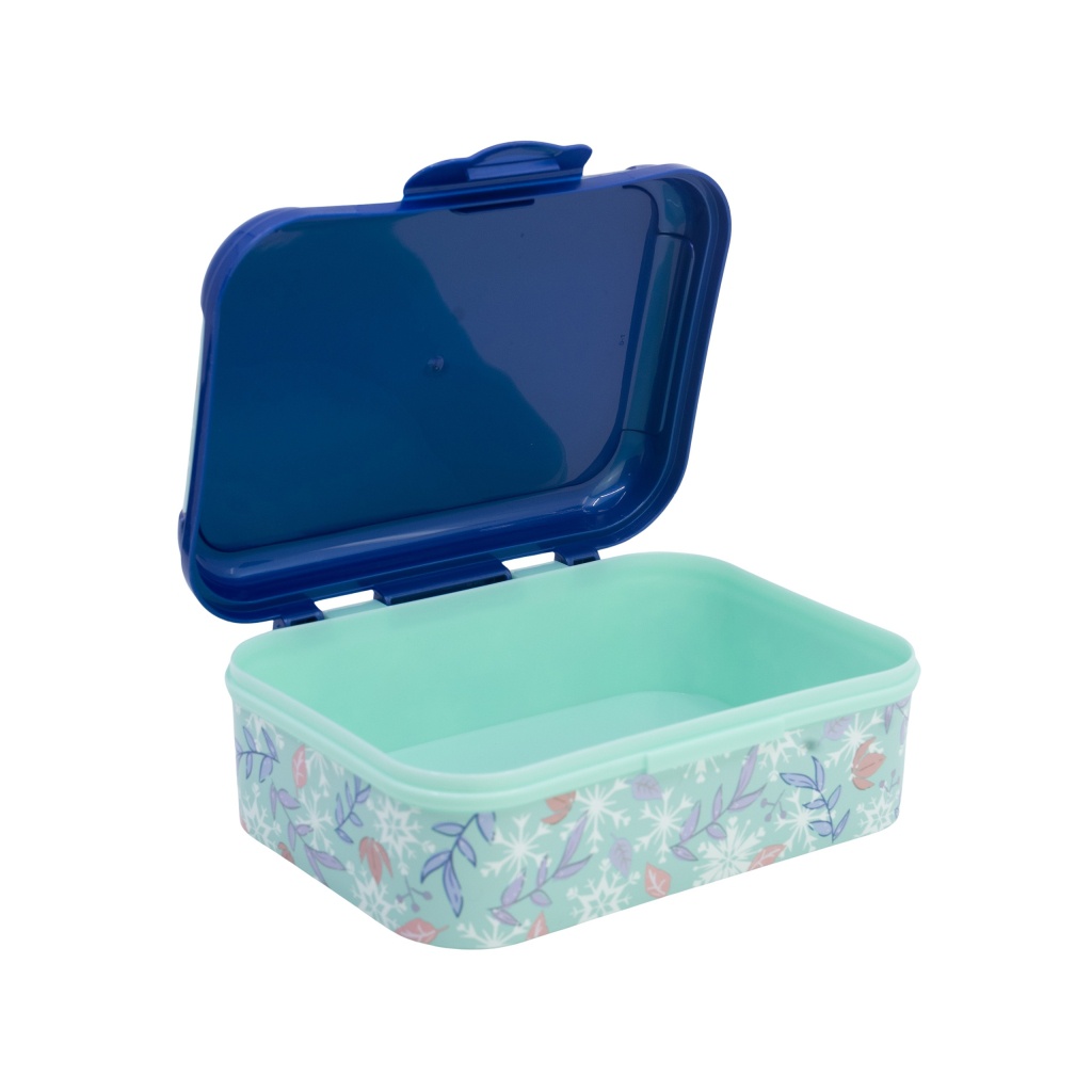 Plastový desiatový box Frozen Snowy Tale s klipovým uzáverom