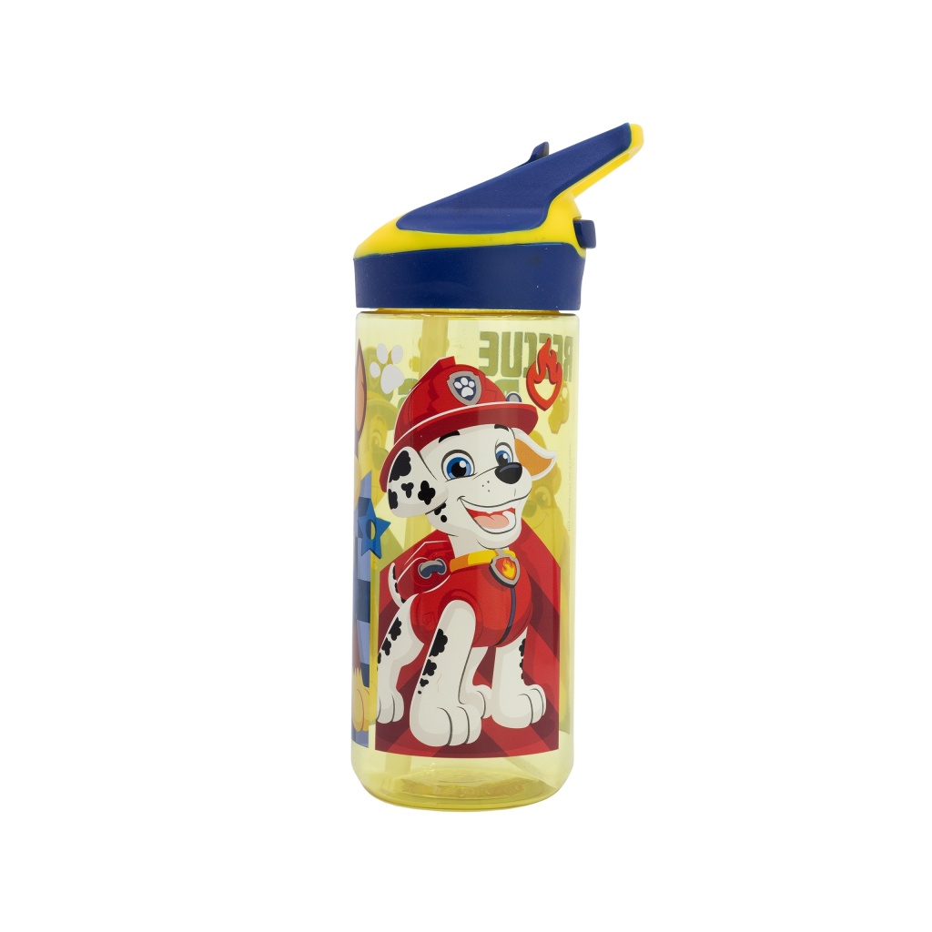 Detská fľaša na vodu so slamkou Paw Patrol 620 ml bez BPA Ecozen