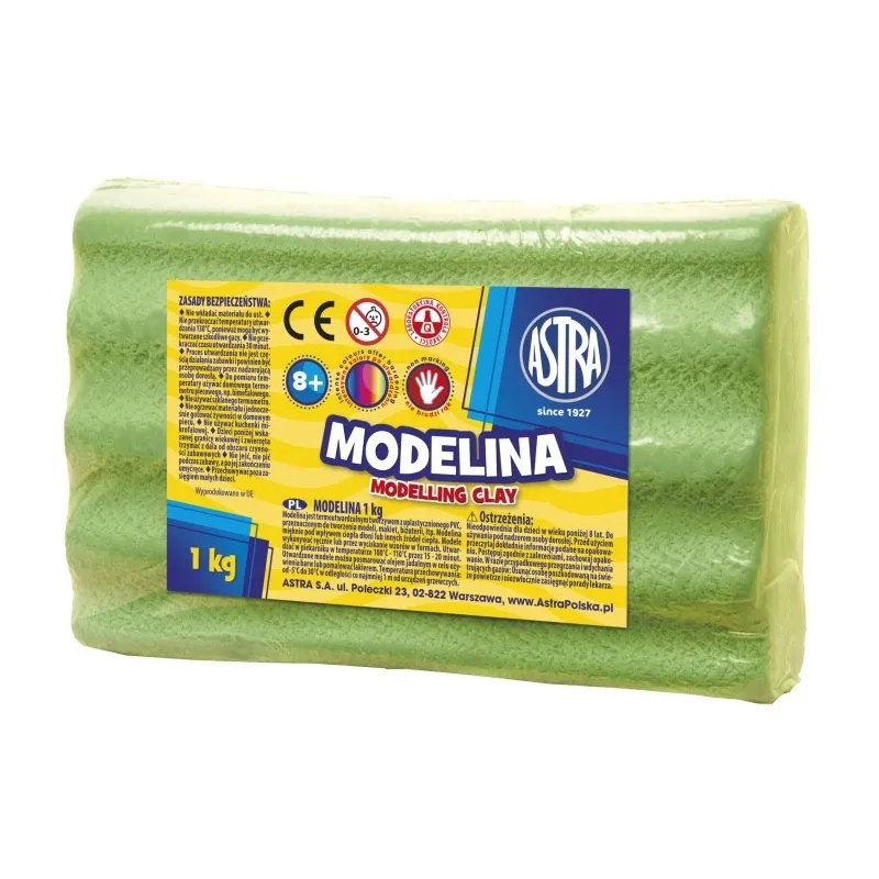 ASTRA Modelovací hmota do trouby MODELINA 1kg Světle zelená, 304111005 ASTRA Modelovací hmota do trouby MODELINA 1kg Světle zelená, 304111005