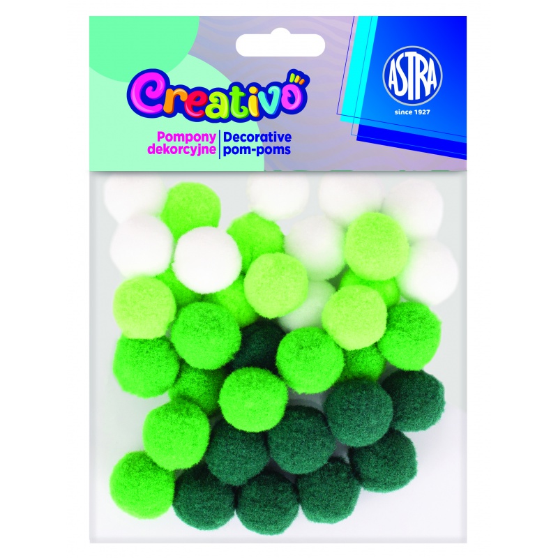 Plyšové pompony Creativo FOREST GROWTH 20 mm (36 ks)