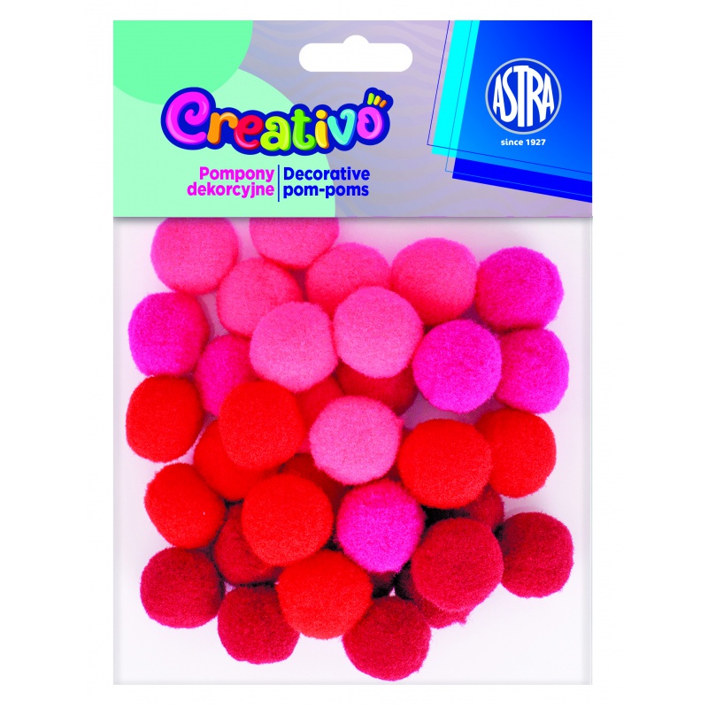 Plyšové pompony Creativo RASPBERRY BUSHES 20 mm (36 ks)