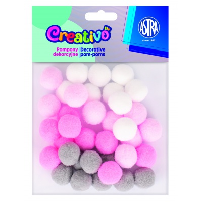 Plyšové pompony Creativo ROSE GARDEN 20 mm (36 ks)
