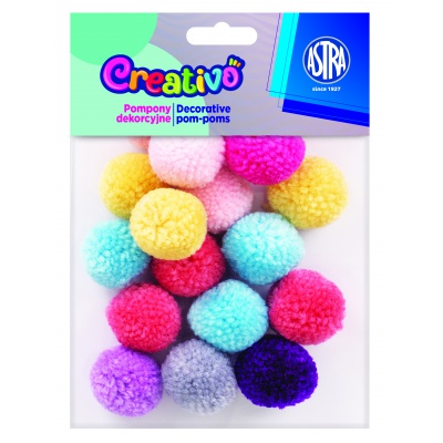 CREATIVO Plyšové POMPOM vlněné kuličky WOOL PUFFS, 30mm, 335121013