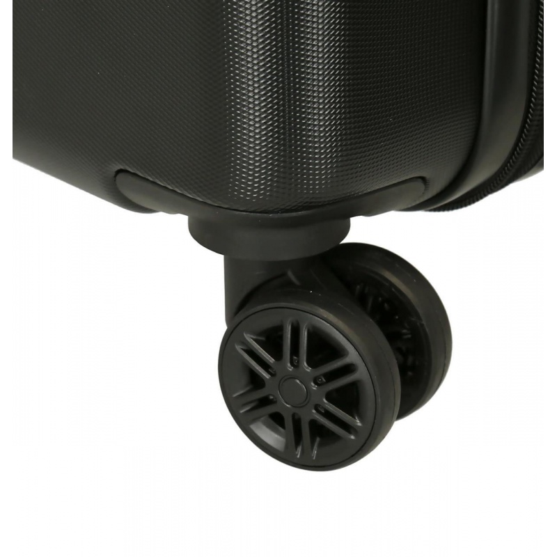 Kabínový kufor Mickey Mouse Mickey Studs ABS čierny – 34 l