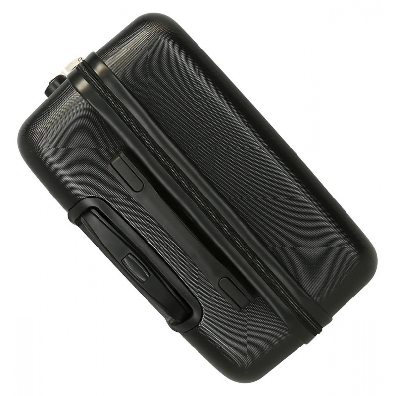 Sada kufrů Mickey Mouse Mickey Studs - ABS, černá, kabinový + střední