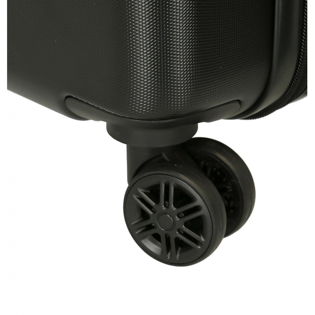 Sada kufrov Mickey Mouse Mickey Studs – ABS, čierna, kabínový + stredný