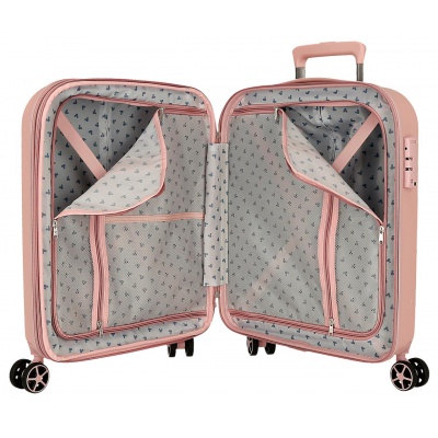 Cestovný kufor Mickey Mouse Good Trip – ružový 55 cm | ABS, 37 l