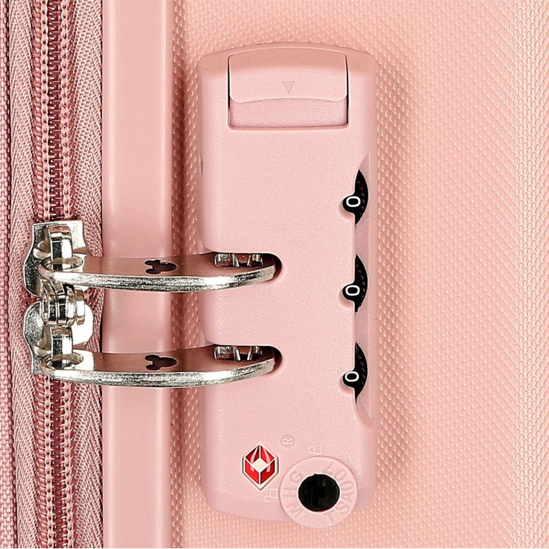 Cestovný kufor Mickey Mouse Good Trip – ružový 55 cm | ABS, 37 l