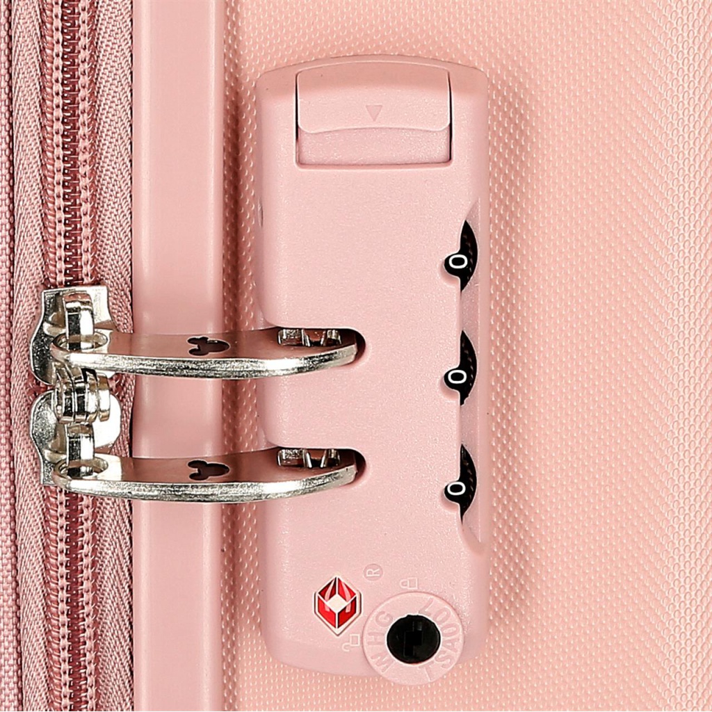 Cestovný kufor Mickey Mouse Good Trip – ružový 55 cm | ABS, 37 l